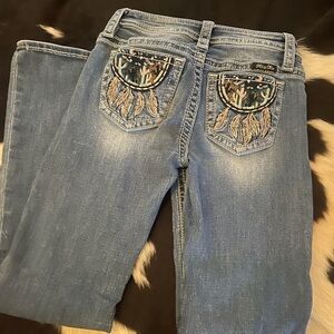 Girls size 12 boot cut Miss Me jeans